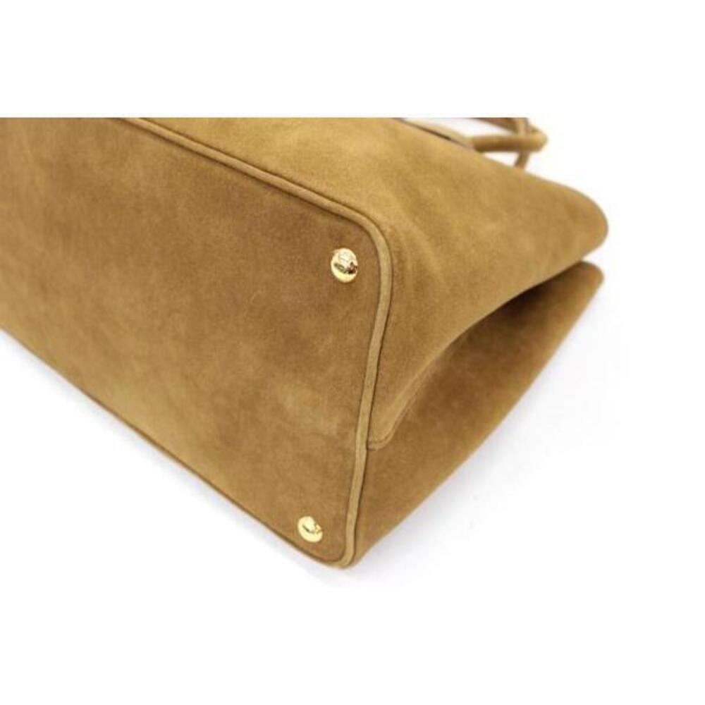Prada Suede Shoulder Bag Brown Handbag - Picture 3 of 7